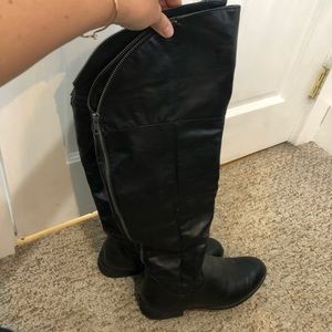 Knee-high black boots